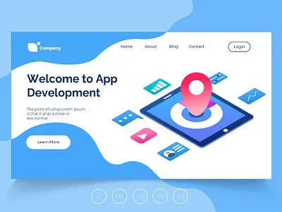 Isometric Landing Page vol. 17 app app development banner companies development hiring isometric isometric landing page job landing page profit recruitment ux ux design web development web maintance webapp website welcome welcome app