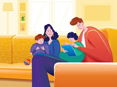 Family Time 2d 2d illustration art character character illustration colors debut debut shot digital art digital illustration family first shot girl illustration illustrator sketch vector