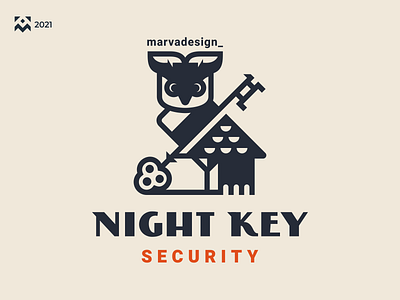 Night Key Loogo branding character classic design emblem icon illustration lineart logo retro symbol vector vintage