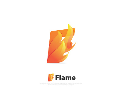 Flame Logo. app logo brand design brand identity brandidentity branding clean dailylogochallenge f fire flame gradient grid logo lettermark light logo logodesign minimal modern popular startup