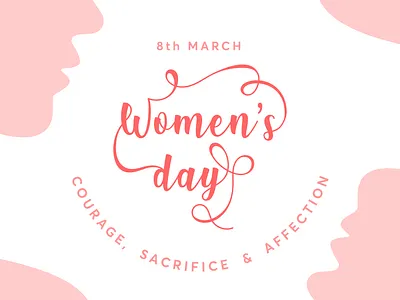 Calligraphy - Women's day branding calligraphy design vector