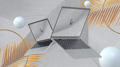 Light Laptop Mockups 3d abstract clean delightful design device display glossy laptop laptop mockup laptop mockups light mac macbook mockup presentation realistic simple stylish ui