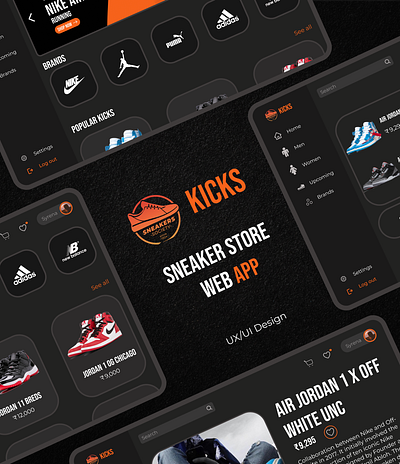 KICKS | Sneaker store Web App | UI Design graphic design ui ux webapp webdesign website