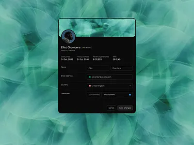 User profile settings · minimal UI minimaldesign mockup profilesettings ui ux