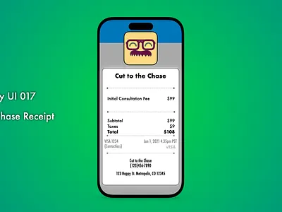 DailyUI #17 - Purchase Receipt dailyui receipt