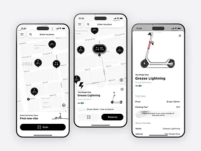 Lattis - Urban Mobility mobile application product design ui ux