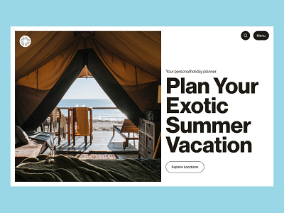 Exotic Vacation Website Design adventure design design agency graphic design holiday homepage interface traveling trip ui user experience user interface ux vacation web web design website website design