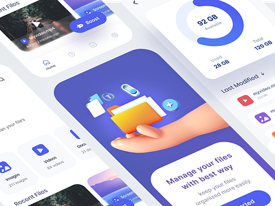 File Manager App Exploration 2022 app arslan file illustration manager project screen trend ui working