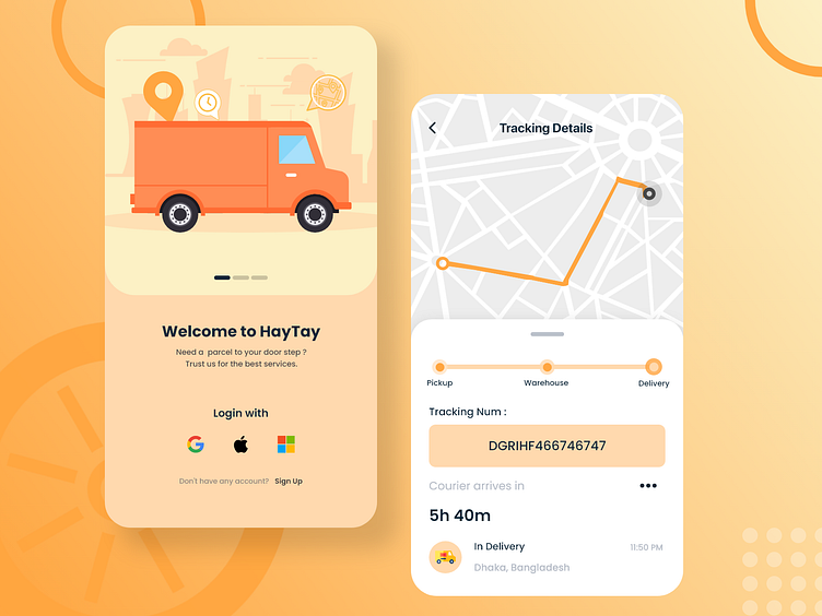 Parcel tracking - App design by Kazi Mirajul Islam on Dribbble
