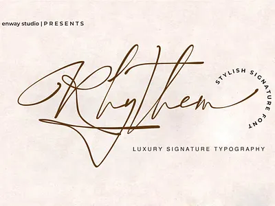 Rhythem Signature beautiful font brand design branding calligraphy calligraphy font cool font design font branding font logo handwritten font illustration instagram logo signature fonts social media type design typeface typography typography logo