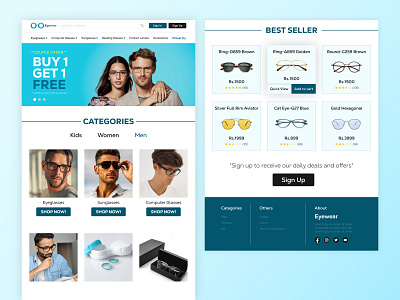 Spectacles E-Commerce Website design branding e commerce website graphic design homepage design spectacles spectacles website spectacles website ui ui website design