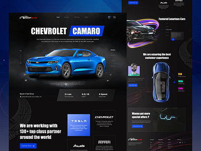 Car Shop Landing Page adobeportfolio branding car design graphic design graphics illustration illustrator landingpage logo photoshop shopping ui ux web web ui website