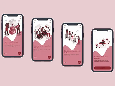 Onboarding Screen blood donation mobile app onboarding onboarding screen