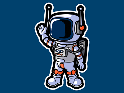 Video space 2dillustration astronaut character characterdesign design illustration mascotlogo vector youtube