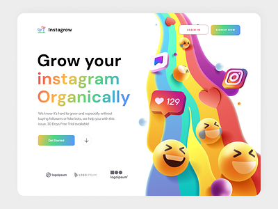 Social Product Landing Page business design engagement instagram landing management online saas social social media ui ux web app web design web page website