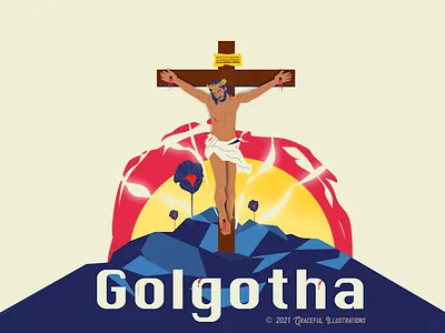 Youth Ministry Art #5 Golgotha accept him bible cross death design easter gods love golgotha greek illustration jesus christ life pain resurrection salvation savior son of god suffering texture vector