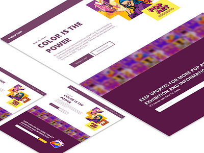 LandingPage Ui/Ux Design dailyui design figma landingpage landingpagedesign popart ui uidesign uiux uiuxdesign