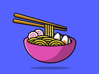 Ramen Noodle With Chopstick asia