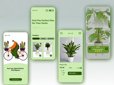 plants 3d animation branding design graphic design green home homeplants logo motion graphics plants ui ux