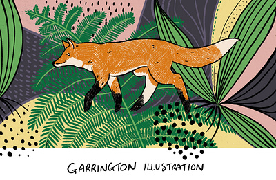 Pencil Style Fox Illustration animal art book botanical cartoon childrens coloring design drawing illustration pencil sketch
