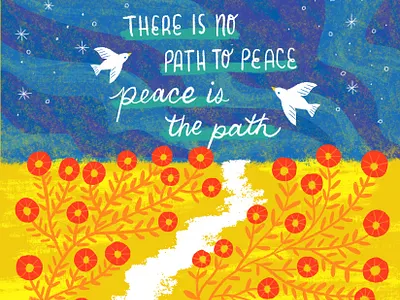 Peace for Ukraine art artwork design digital art digital illustration digital painting handlettering illustration peace quote ukraine