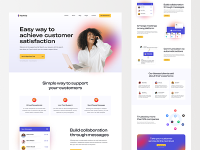 Technia Landing Page app branding clean design ui ux