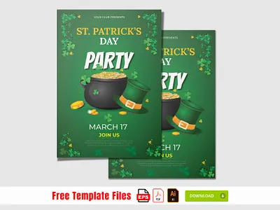 St. Patrick's Day Flyer a4 size design event flyer design graphic design illustrator party flyer photoshop print design. rkdgraphic social event flyer st patricks st patricks day st patricks day flyer