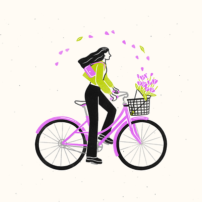 Cycles fashion illustration minimalist