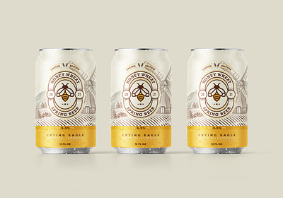 Honey Wheat Spring Beer branding graphic design pac packaging packaging design vector