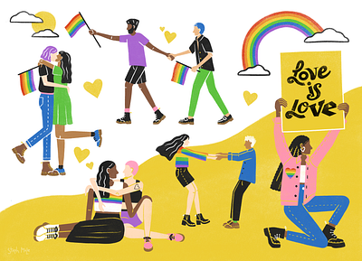 Dr Martens Pride dr martens fashion illustration lgbt lgbtq mural pride