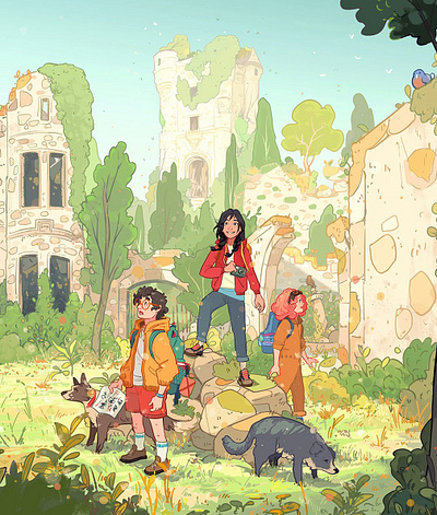 A Hike to Home character childrens digital folioart illustration publishing ricardo bessa scenic