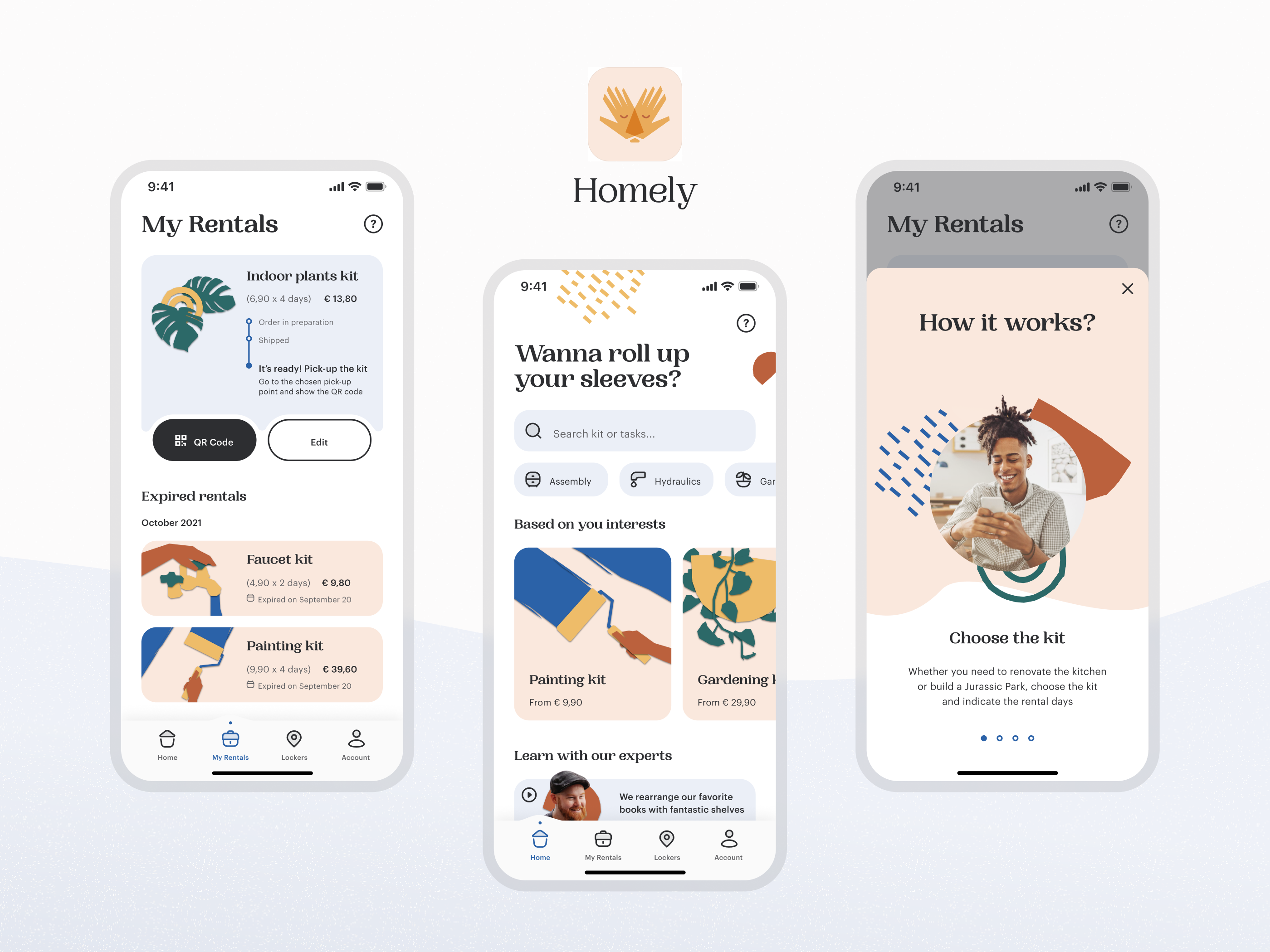 Example of Homely : A DIY rental app - Designflows 2021