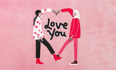 Love You Riso dalmatian fashion illustration riso