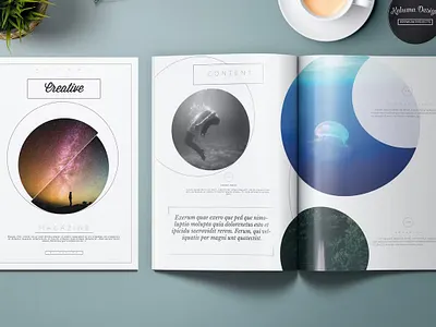 Creative Clean Magazine a4 architecture brochure brochure template clean cool cyan elegant fashion flexible letter magazine magazine design magazine template magazine templates minimal modern photography professional shape