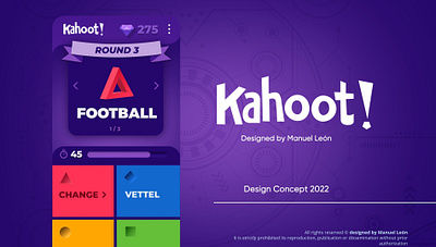 Kahoot - concept Look & Feel app branding design ui ux