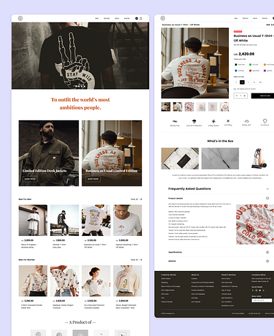 E-Commerce Clothing Store Design branding business cart checkout clothing clothing store e commerce landing page login payment page store design ui web ui design webdesign