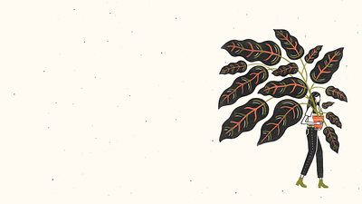 Plant Lady fashion illustration minimalist plant