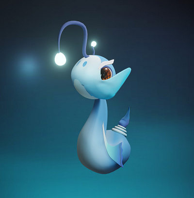 Sea creature 3d 3d design blender blue cycles eevee sea creature