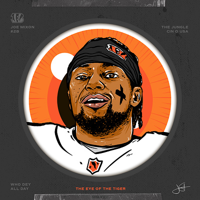 Cincinnati Bengals - Eye of the Tiger bengals cincinnati design draw hand hand drawn illustration illustration art nfl super bowl wacom cintiq