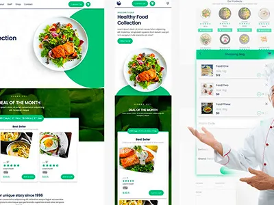 Responsive Online Restaurant Website food food order food website food website ui front end development responsive website restaurant ui restaurant website project website
