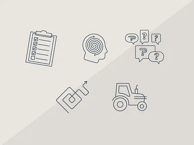 Icons based off of "The 10x Programmer Myth" Blog Post design graphic design icons illustration illustrator product design programming vector