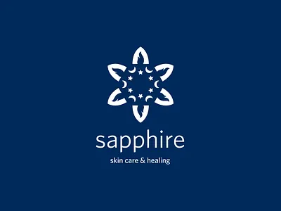 Sapphire Skin Care & Healing branding design icon illustration logo typography vector