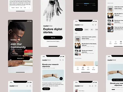 Readermid IOS App - UI Improvements android app articles audio books blog clean concept ios ios app iphone layout medium minimal notes reader reading reading experience ui user experience user interface ux