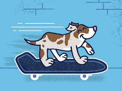 Skateboarding Dog animals barking brick wall cute dogs jack russell terrier pets play punk puppies puppy recreation skate park skateboarding speed sports texture urban