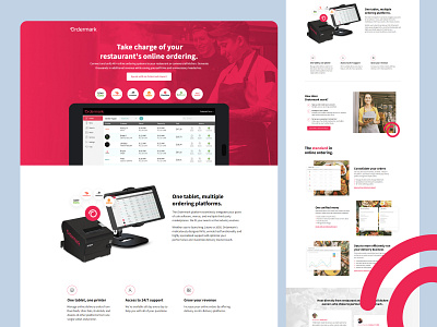 Landing Page Design // Ordermark branding design landing page ui ux web design