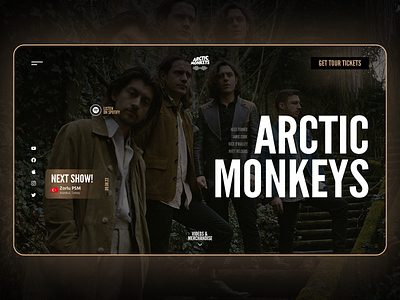 Arctic Monkeys | Website Design Concept alternative rock arctic arctic monkeys arctic monkeys web design arctic monkeys website band website concept design concept indie landing page monkeys music redesign rock rock band rock ui rock website ui ux web design