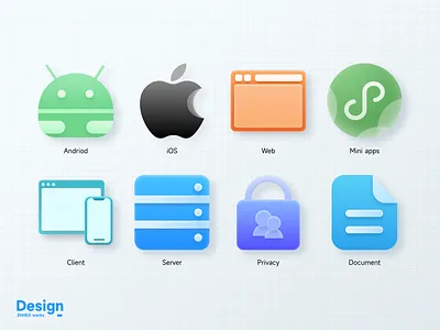 Background system icon design icon logo ui