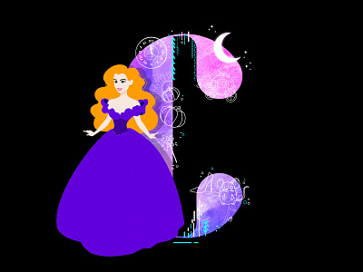 C for Cinderella! cinderella creative cutegraphicstyle dailychallenge design disney disneyprincess illustration illustrator typography typographyinspired vector