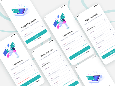 Bank app ui Sign up and Sign in Screen app bank app branding design logo mobile app online banking ui ux