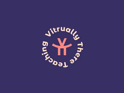 Virtually There Teaching Brand Identity brand branding custom design graphic icon identity illustration logo